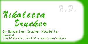 nikoletta drucker business card